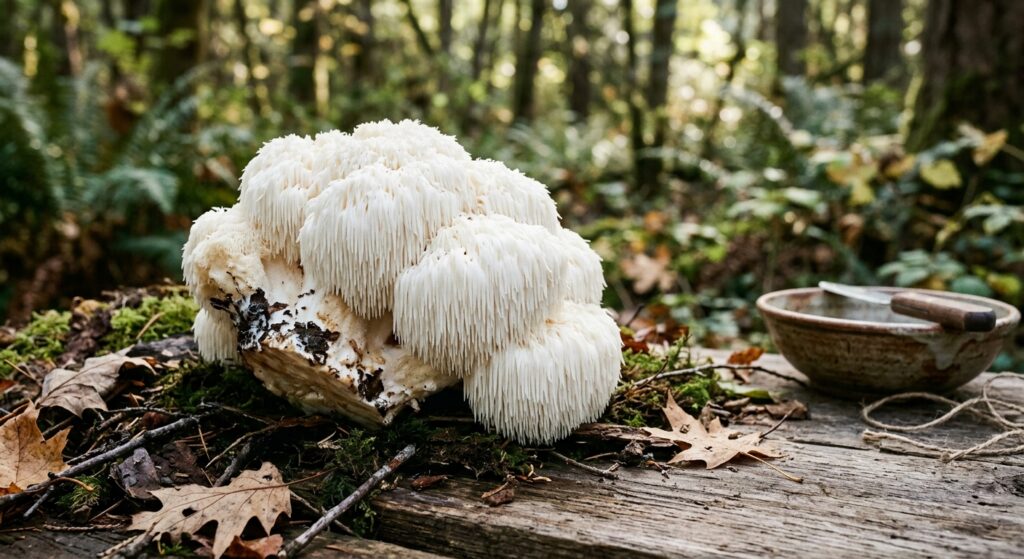 Fresh Lion's Mane mushroom (Hericium erinaceus)